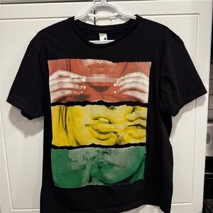 Black T-Shirt with Colorful Graphic Design